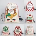 thumbnail image 2 of Bolsa de Papá Noel de lona con cordón para niños y niñas, bolsa de almacenamiento de juguetes de dulces, regalos de Navidad, 50x70cm, 1 unidad, 2 of 4