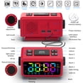 thumbnail image 2 of Colorful Digital Alarm Clock with 7 Colors and 4 Color Changing 5'' Dimmable Large LED Display with Dual Alarm Snooze Date Week Display 70 Channel Radio Dual USB Output Modern Decor for Desk, 2 of 8