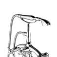 thumbnail image 2 of Vinnova Juniper Adjustable-Center Wall-Mount Tub Faucet in Chrome, 2 of 4
