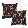 thumbnail image 3 of Bingfone Decorative Pillow Covers 16"X16" Red Mushrooms Couch Pillow Cases Modern Farmhouse Covers For Couch Sofa Bed, 3 of 9