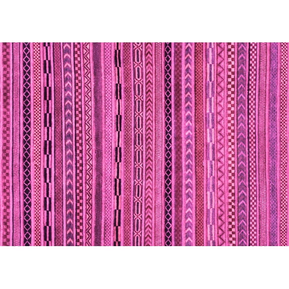 Ahgly Company Indoor Rectangle Oriental Pink Modern Area Rugs, 8' x 10'