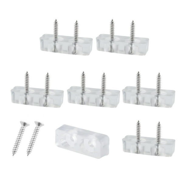 8pcs Square Rubber Feet with Screws Non Slip Leg Protector for Desk