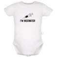 thumbnail image 5 of iDzn Pack of 2, Don't Worry! I'm Vaccinated Funny Rompers For Babies, Newborn Baby Unisex Bodysuits, Infant Jumpsuits, Toddler 0-24 Months Kids One-Piece Oufits, 5 of 5