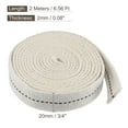 thumbnail image 2 of Uxcell Oil Lamp Wick Cotton 3/4 inch Flat Wide 6.56ft Long with Black Stitch for Lighting 1 Pcs, 2 of 5