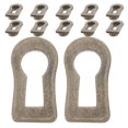 thumbnail image 1 of 12 piezas de cubierta de cerradura de aleación de zinc: inserto de cubierta de cerradura de metal para puertas de gabinetes, cajones de tocador, decoración de muebles, marrón claro, 1 of 7