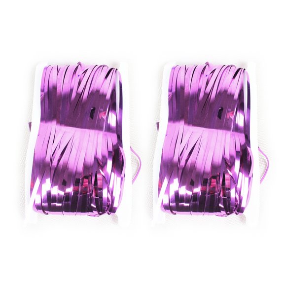 AOOOWER 2Pcs Metallic Tinsel Foil Fringes Curtain 3.28x6.56ft for Home Party Decoration