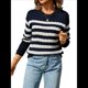 thumbnail image 1 of Suéteres de Rayas para Mujer, Informales, de Cuello Redondo y Larga, de Punto , Holgados y de Gran Tamaño. Tíbet S, 1 of 10