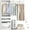 White, variant on iSunirm 5FT Closet System with 3 Wooden Drawers, Reversible Closet Organizer with Hanging Rod & Shelf Tower, Sturdy Wardrobe Closet Garment Rack for Bedroom/Closet, 60"W x 80"H x 15"D, Black