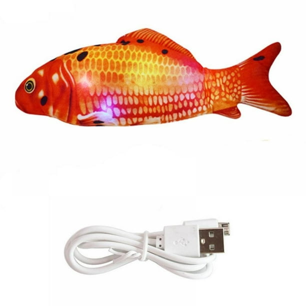 Floppy Fish Cat Toy, Moving Fish Toy for Cats, Interactive Flopping Cat Kicker Fish Toy, Dancing