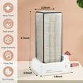 thumbnail image 4 of Automatic Cotton Pad Holder Plastic Cosmetic Pads Dispenser Makeup Cotton Press Out Square Container for Vanity Storage and Organizer (Grey), 4 of 8