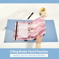 thumbnail image 3 of FORMRS 2 Pack Pencil Pouch for 3 Ring Binder with Clear Window Zipper Case, Soft Brown Pattern, 3 of 6