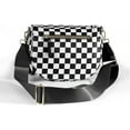 thumbnail image 3 of Checkered Crossbody Bum Bag for Women Nylon Checkereds Crossbody Bag Spacious Checkered Purse Bum Bag (Red), 3 of 8