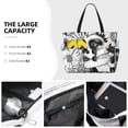 thumbnail image 2 of Kuqiui Floral Sugar Skull Portrait Print Beach Pool Bags Tote for Women Ladies Large Gym Tote Carry On Bag for Weekender Travel Waterproof, 2 of 6