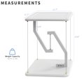 thumbnail image 4 of VIVO Universal White 12" Tensegrity Speaker Stand, Floating Tabletop Platform, 4 of 9