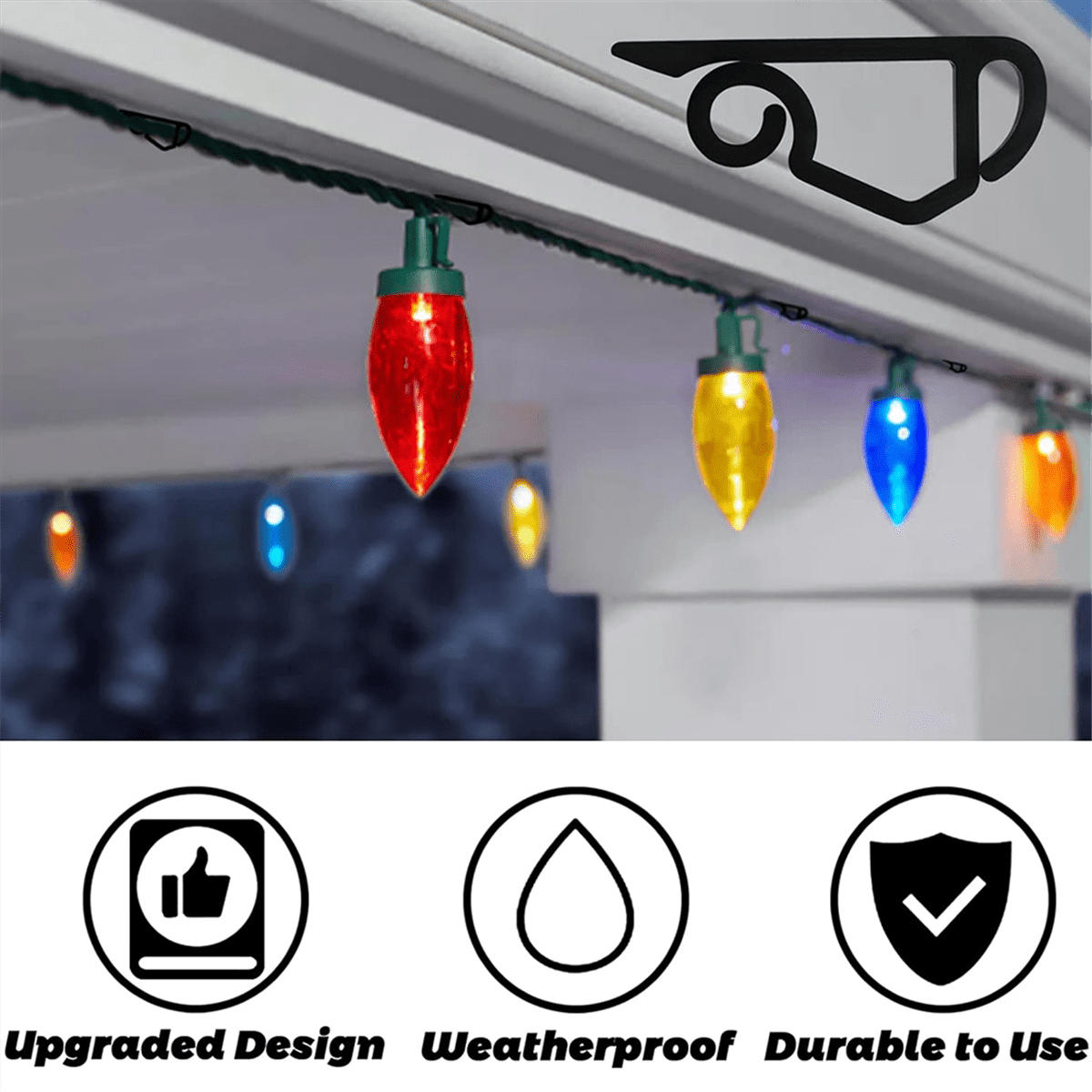 JOYWE 100x Clips Guirlandes Lumineuses Et Porte-crochets De Rideau