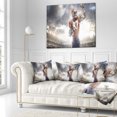 thumbnail image 3 of Designart American Footballer on Stadium - Sport Throw Pillow - 16x16, 3 of 5