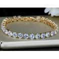 thumbnail image 2 of Silver & Stone Jewels Round Cut Cubic Zirconia Tennis Bracelet 14k Yellow Gold Finish, 2 of 2
