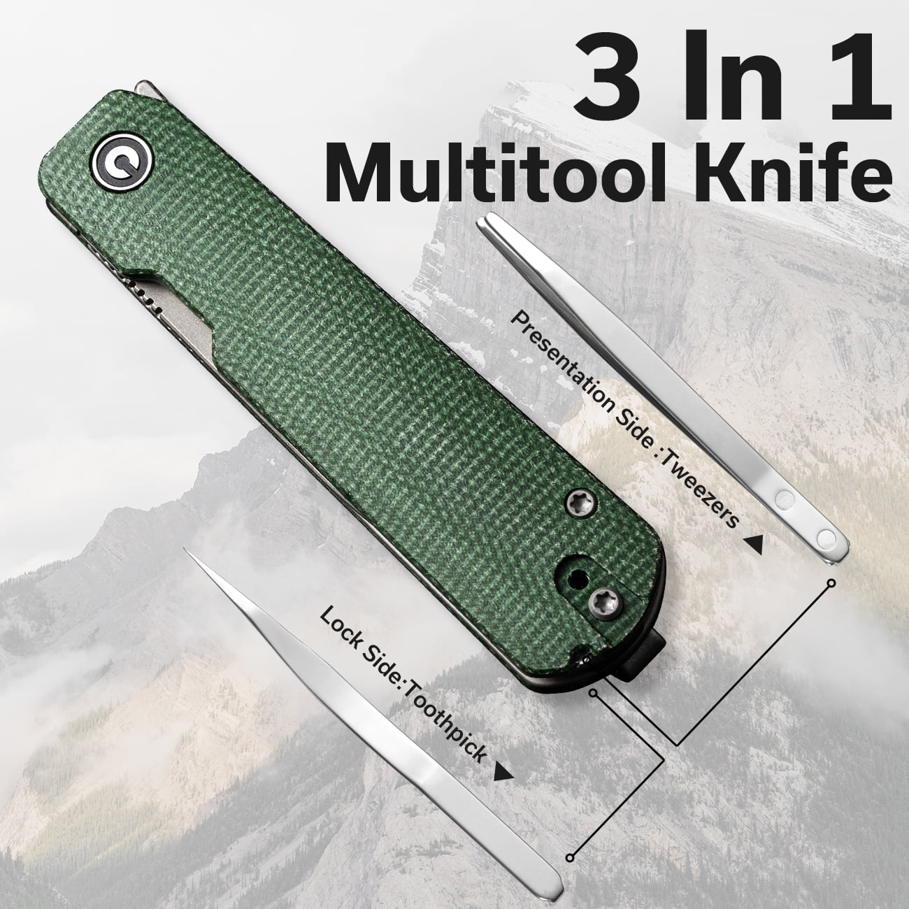 CIVIVI Sendy Pocket Folding Knife 2.83" Nitro-V Blade C21004A-1