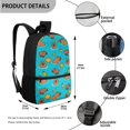 thumbnail image 3 of Jeiento Capybara Backpack for Girls 8-12 School Bag Boys with Lunch Bag Pencil Case Water Bottle Sleeve 4Pcs/Set Lemon Bookbag Elementary School Satchel Kids Child Daypack Teal, 3 of 7