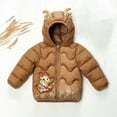 thumbnail image 2 of Fshinging Boys Girls Cute Cartoon Dragon Horn Ear Down Jackets Winter Warm Quilted Outwears Coats Keep Warm Clothing, 2 of 3