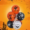 thumbnail image 5 of Globos terroríficos de látex para Halloween, juguetes para niños, esqueleto de calabaza, fantasma, Bar, decoración de fiesta, negro y naranja, 30/10 piezas, 5 of 5