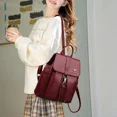 thumbnail image 4 of Mochila de piel de alta calidad para mujer, bolso vintage para la escuela, mochila para mujer, bolsos de hombro para mujer, mochila, 4 of 5