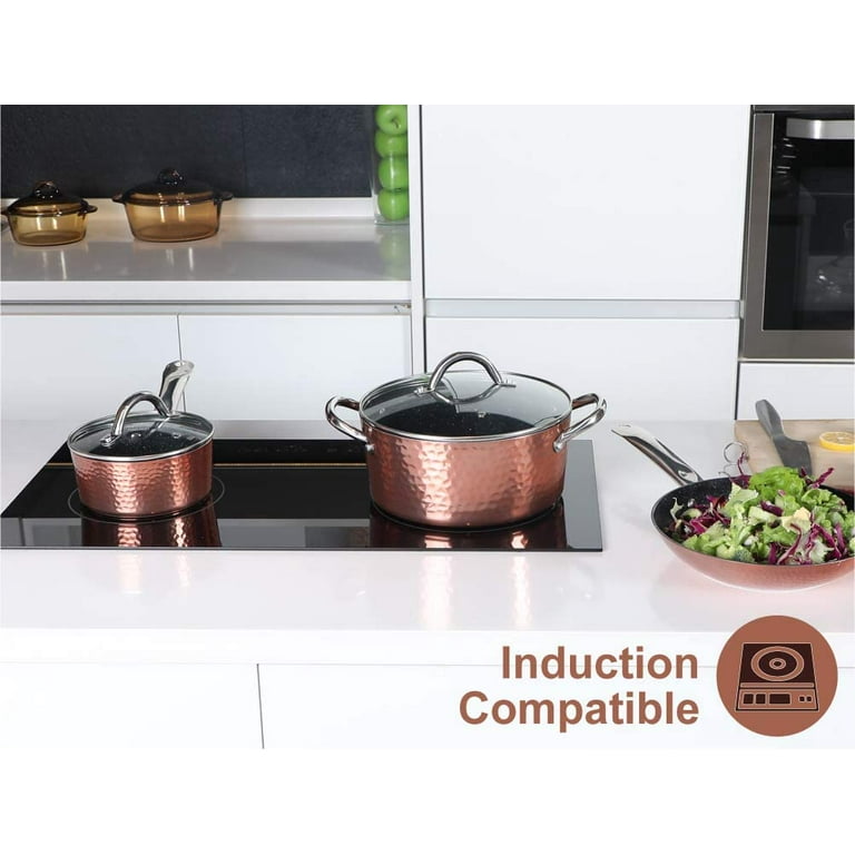 15 Piece Nonstick Induction Cooking Kitchen Cookware Sets Granite