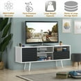 thumbnail image 2 of Resenkos Entertainment Centers,TV Stands,Mid-Century Modern TV Stand for TVs up to 65 Inch with Storage Shelves, 2 of 9