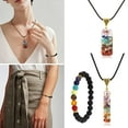 thumbnail image 2 of 2x Healing Crystals Necklace 7 Healing Energy Chakra Crystals Adjustable Cord Yoga Meditation Stretch Bracelets, 2 of 15