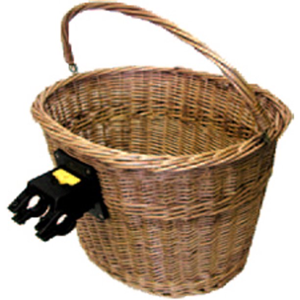 Summit Wicker Quick Release Bicycle Basket w/Handle