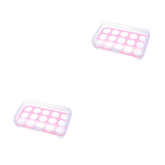 Toystoory Caja de almacenamiento de huevos de 15 rejillas con tapa, organizador de cajas de mantenimiento fresco, soporte de plástico para Type3 NO3