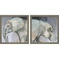 thumbnail image 1 of Great Art Now Elephant & Thoughtful Hippo by Elizabeth Medley, 2 Piece Framed Art Set Each 13"W x 13H, 1 of 3