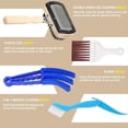 thumbnail image 3 of Kit de Herramientas de Limpieza de Aire Acondicionado de 4 Piezas, 1 Cepillo Limpiador de Serpentín de Condensador de Doble Cara y 3 Cepillos de Limpieza de Microfibra, 3 of 8