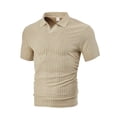 thumbnail image 2 of Mens Polo T Shirts Short Sleeve V Neck Tee Shirts Lightweight Khaki Mens Casual Shirts, 2 of 8
