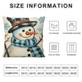 thumbnail image 5 of COMIO  Hello Winter Snowman Decorative Throw Pillow Covers Let It Snow Christmas Tree Blue Buffalo Plaid Outdoor Pillowcase, Snowflakes Farmhouse Holiday Cushion Case Home Decor, 5 of 5