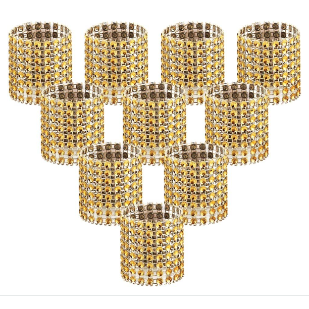 100pcs Napkin Rings, Gold Napkin Rings Buckles for Table Decorations