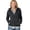 Black Heather, variant on Apparel 5493 Women's Heathered Fleece Jacket-Oatmeal Heather-M