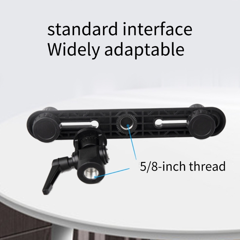 Stereo Recording Microphone Stand with Twin Mic Holder and Adjustable Boom Bar