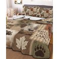 thumbnail image 3 of Quilts Twin XL Size, Moose Bear Soft Comforter Bedding Set for Bed, Forest Wildlife Pinecone Branch Rustic Country Lightweight Quilted Bedspread with Pillow Cover(2 Pieces) for All Season, 68x98 Inch, 3 of 7