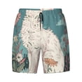 thumbnail image 4 of Lsque Mens Swim Trunks Celestial Cat And Flowers Pattern - Bathing Suit Compression Liner - Beach Swim Shorts Swimwear - (S-3XL) - Stretch Quick Dry -Medium, 4 of 9