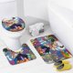thumbnail image 4 of Misterios raros de Archie-theme 4-Piece Shower Curtain Set with Rugs, Waterproof Bathroom Decor Set Includes Bath Mat, U-Shaped Rug, Toilet Lid Cover and Curtain with Hooks, 4 of 6