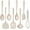 Khaki, variant on 8 count Cooking Utensils - 446?F Kitchen Silicon Utensils Set, Turner, Spatula, Spoon, Whisk, Kitchen Cooking Gadgets Tools for Nonstick Cookware, Dishwasher Safe-Khaki