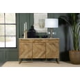 thumbnail image 2 of Keaton 3-door Marble Top Herringbone Accent Cabinet Natural, 2 of 15