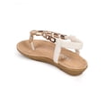thumbnail image 3 of New Girl Link Calista-85K Nubuck Beaded Slingback Gladiator Thong Sandal 9 - 4, 3 of 5