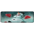 thumbnail image 5 of SKYSONIC 2X6 Feet Christmas Snowman Funny Runner Rug with Rubber Backing, Winter Non Slip Entryway Rug Runner Washable Soft Area Rug Carpet for Hallway Bedroom Kitchen Decor, 5 of 6