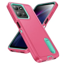 ELEHOLD for Motorola Moto G (2025) Rugged Protective Case Multi Layer Shockproof Hidden Kickstand Hybrid Silicone Hard PC Cover for Motorola Moto G (2025),Rose Mint