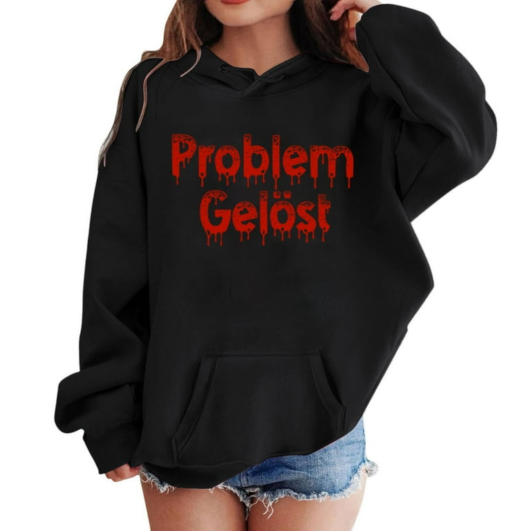 Girls Hoodies Size 14 16 Clearance Back to School Girl s Hoodie Long Sleeve Soft Sweatshirt Letter Graphic Hoody Kids Cute Pullovers Top Clothes for Girls Z0F Black 110 Walmart