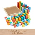 thumbnail image 2 of Fisher-Price Wooden Stacking Blocks Building Toy for Toddlers, 65 Wood Pieces, 2 of 6