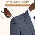 thumbnail image 5 of BP4U 6-Pack Premium Wide Shoulder Wooden Suit Hangers, 16-Inch Heavy-Duty Solid Wood Coat Hangers for Women's Suits & Coats(Walnut), 5 of 7
