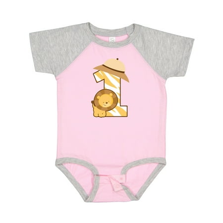 

Inktastic Safari 1st Birthday Jungle Animal 1 Year Old Gift Baby Boy or Baby Girl Bodysuit